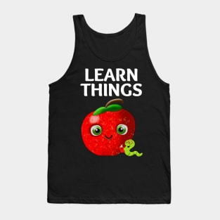 Learn Things Apple and Bookworm Tank Top